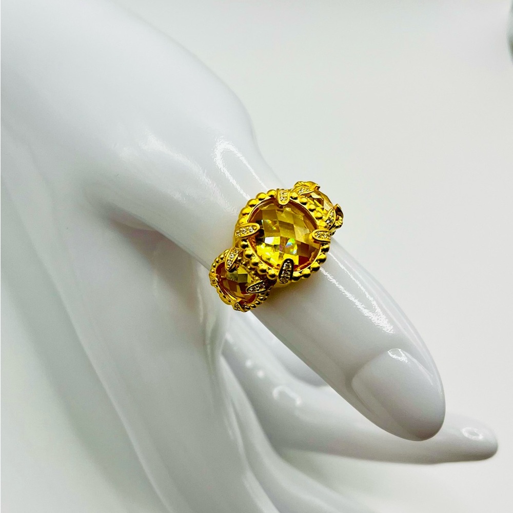 Brooklyn Canary Glow Cocktail Ring